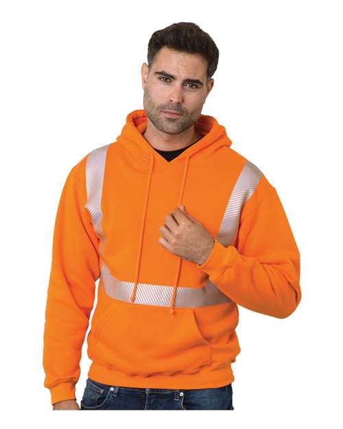 Bayside Unisex USA-Made High Visibility Hooded Sweatshirt 3739