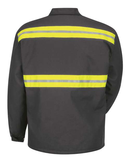 Red Kap Men's Enhanced Visibility Perma-Lined Panel Jacket JT50EN