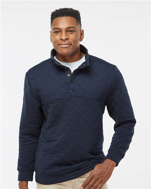 J. America Men's Quilted Half-Snap Pullover 8890