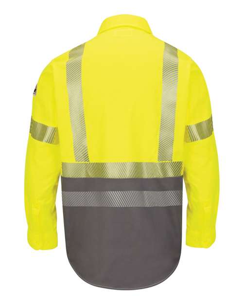Bulwark Men's Hi-Visibility Color Block Uniform Shirt - EXCEL FR® ComforTouch® - 7 oz. SLB4H