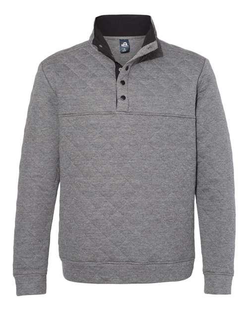 J. America Men's Quilted Half-Snap Pullover 8890