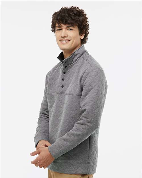 J. America Men's Quilted Half-Snap Pullover 8890