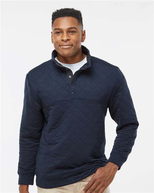 J. America Men's Quilted Half-Snap Pullover 8890