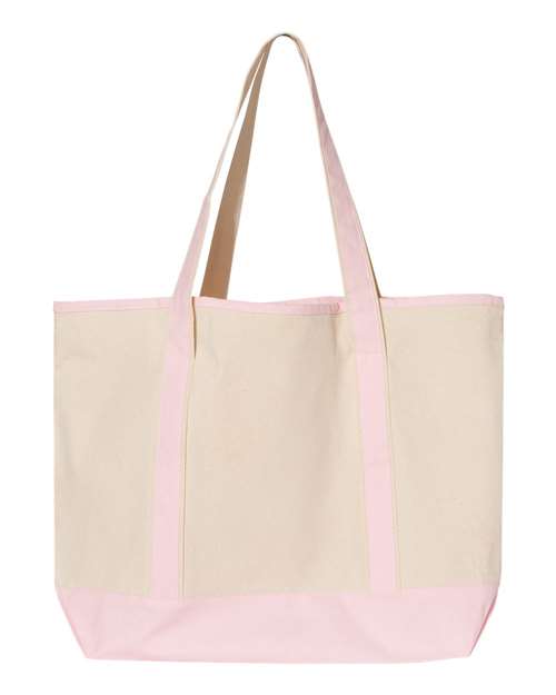 Q-Tees 34.6L Large Canvas Deluxe Tote Q1500