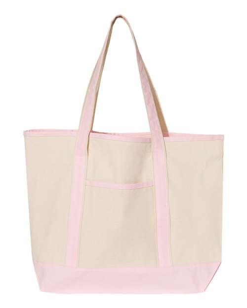 Q-Tees 34.6L Large Canvas Deluxe Tote Q1500
