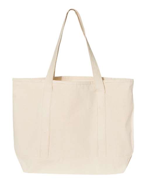 Q-Tees 34.6L Large Canvas Deluxe Tote Q1500