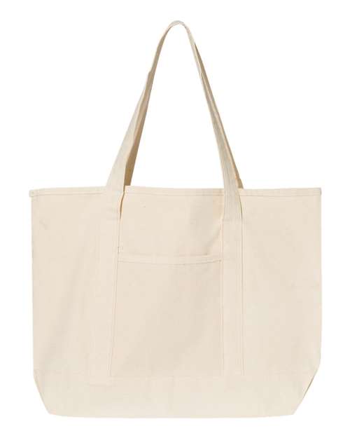 Q-Tees 34.6L Large Canvas Deluxe Tote Q1500
