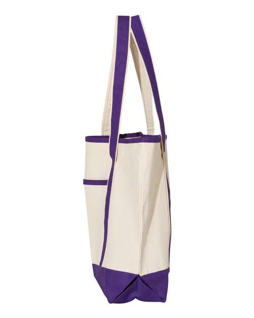 Q-Tees 34.6L Large Canvas Deluxe Tote Q1500