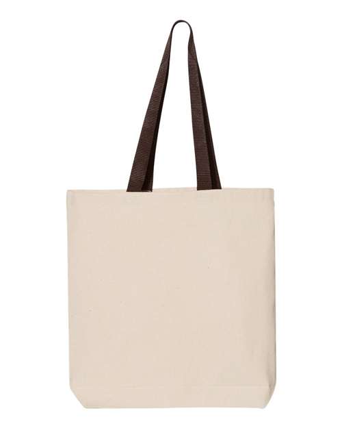 Q-Tees 11L Canvas Tote with Contrast-Color Handles Q4400