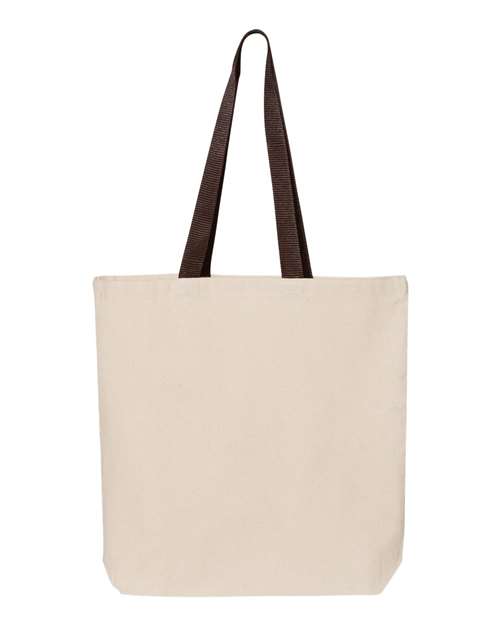 Q-Tees 11L Canvas Tote with Contrast-Color Handles Q4400