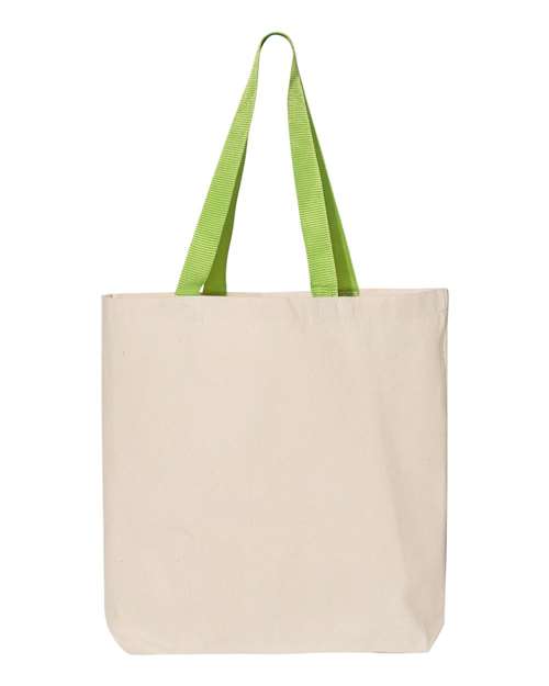 Q-Tees 11L Canvas Tote with Contrast-Color Handles Q4400