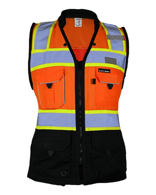 Kishigo Women's Premium Black Series® Heavy Duty Surveyors Vest S5021-5022