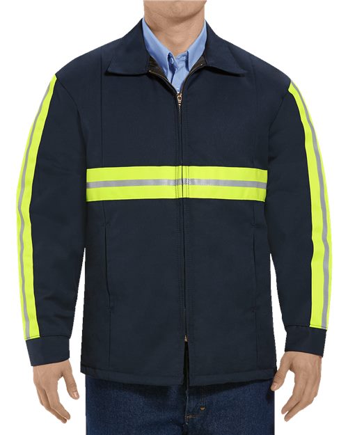 Red Kap Men's Tall Enhanced Visibility Perma-Lined Panel Jacket JT50ENT