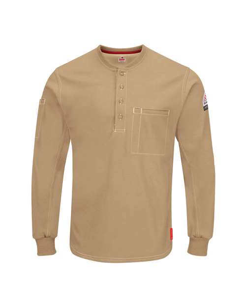 Bulwark Men's iQ Series® Plus Long Sleeve Henley QT40