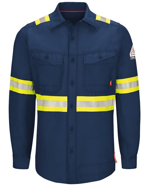 Bulwark Men's Tall iQ Series® Endurance Enhanced-Vis Work Shirt QS40ET