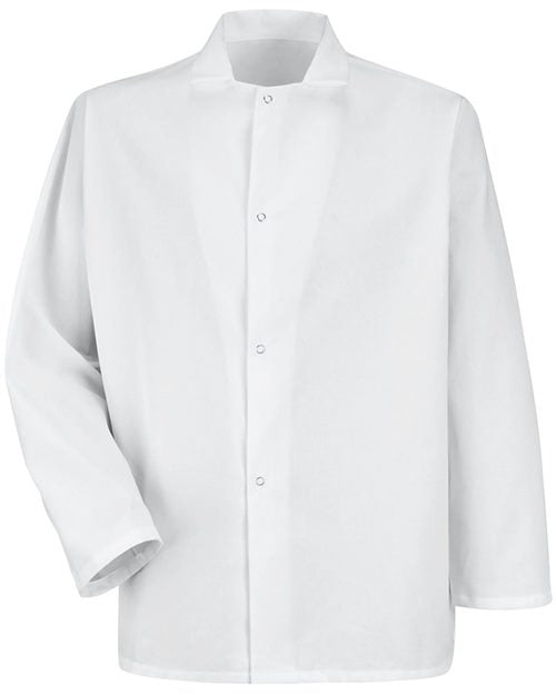 Red Kap Men's Gripper-Front Short Butcher Coat 0416
