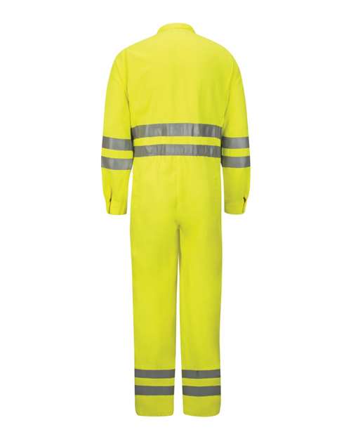 Bulwark Men's Hi-Vis Deluxe Coverall with Reflective Trim - CoolTouch® 2 - 7 oz. CMD8