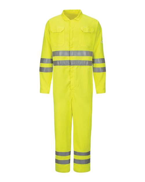 Bulwark Men's Hi-Vis Deluxe Coverall with Reflective Trim - CoolTouch® 2 - 7 oz. CMD8