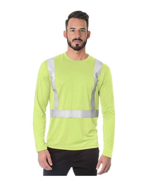 Bayside Men's USA-Made Hi-Visibility Long Sleeve Performance T-Shirt 3742