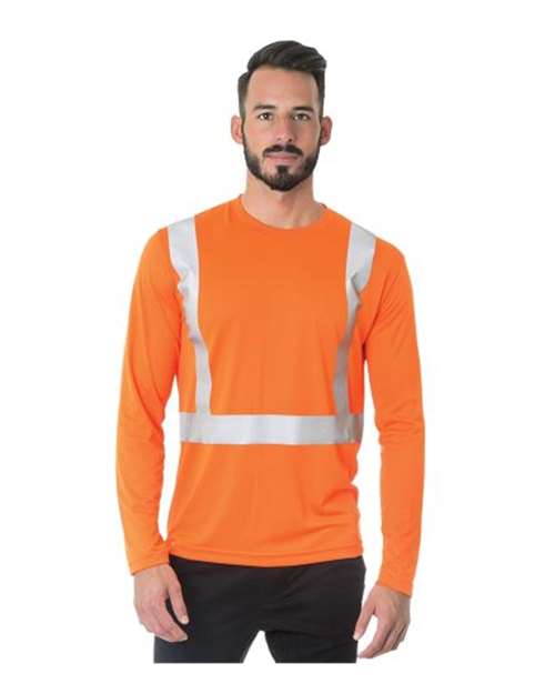 Bayside Men's USA-Made Hi-Visibility Long Sleeve Performance T-Shirt 3742