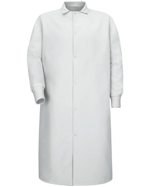 Red Kap Unisex Gripper-Front Pocketless Butcher Coat With Knit Cuffs KS60