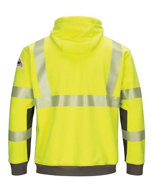 Bulwark Men's Hi-Visibility Color-Blocked Hooded Sweatshirt SMB4