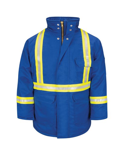 Bulwark Men's Deluxe Parka With Reflective Trim - EXCEL FR® ComforTouch JLPC