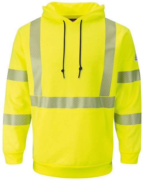 Bulwark Men's Hi-Visibility Hooded Sweatshirt SMH4