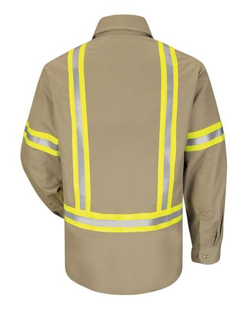 Bulwark Men's Tall Enhanced Visibility Uniform Shirt SLDTT