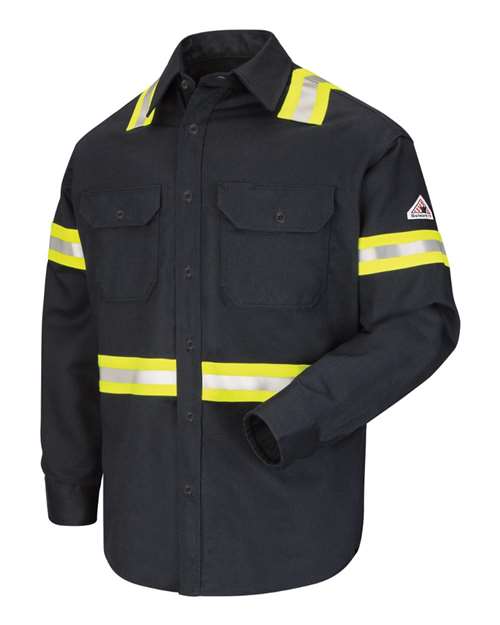 Bulwark Men's Tall Enhanced Visibility Uniform Shirt SLDTT