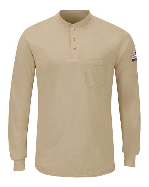 Bulwark Men's Long Sleeve Henley SML8