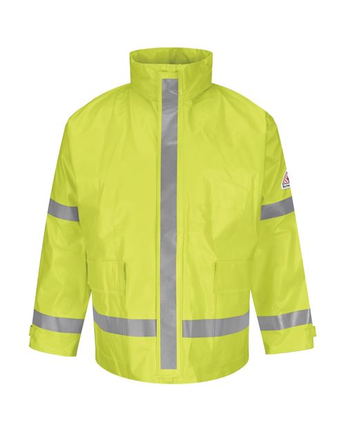 Bulwark Men's Hi-Visibility Flame-Resistant Rain Jacket JXN6