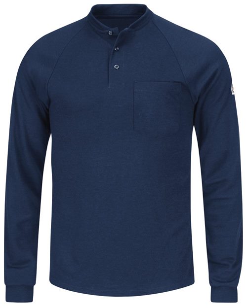 Bulwark Men's Long Sleeve Henley Shirt- CoolTouch®2 SML2