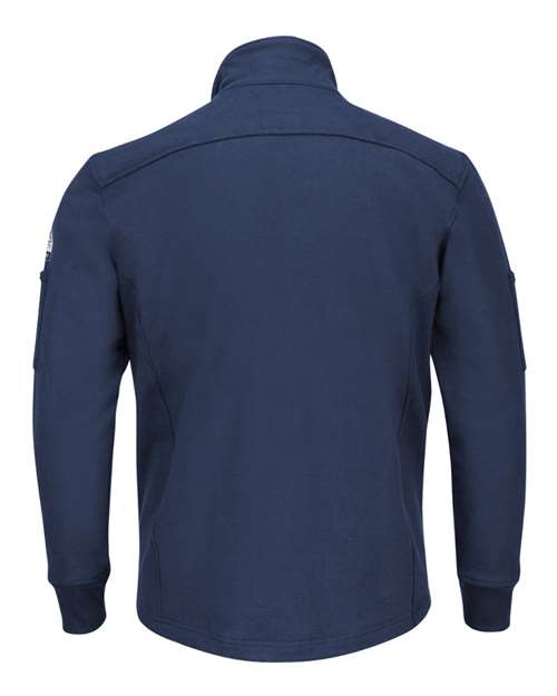 Bulwark Men's Tall Zip Front Fleece Jacket-Cotton /Spandex Blend SEZ2T