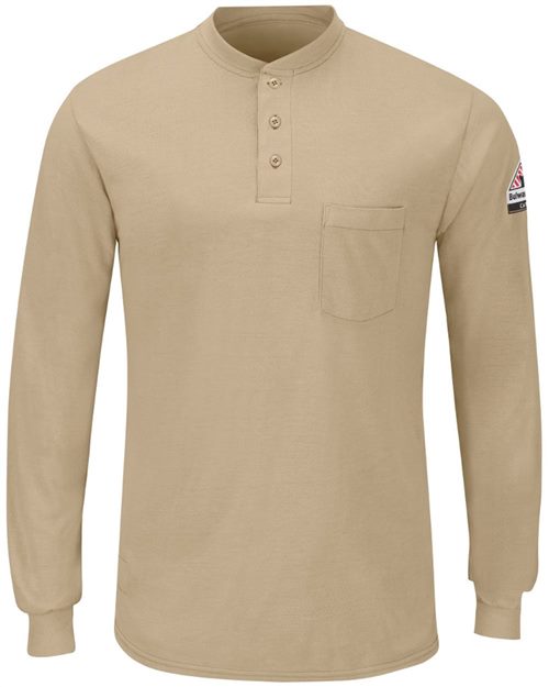 Bulwark Men's Tall Long Sleeve Henley SML8T