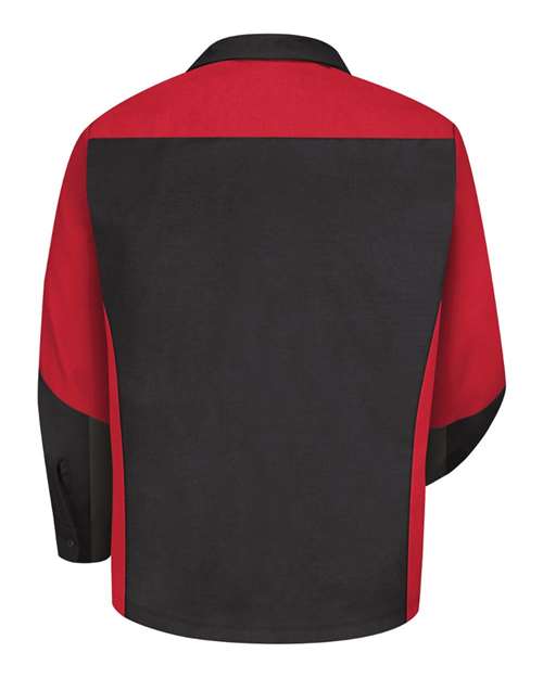 Red Kap Men's Tall Long Sleeve Automotive Crew Shirt SY10T