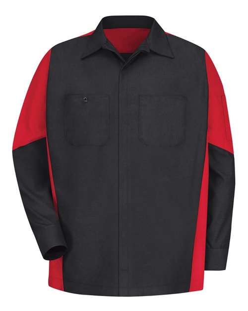 Red Kap Men's Tall Long Sleeve Automotive Crew Shirt SY10T