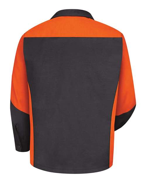 Red Kap Men's Tall Long Sleeve Automotive Crew Shirt SY10T