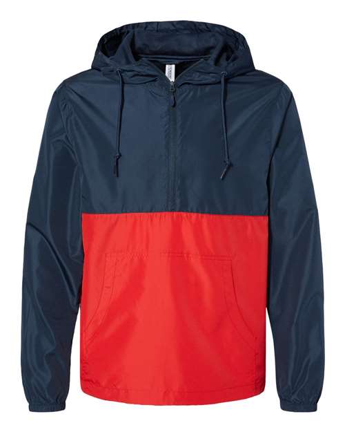 Independent Trading Co. Unisex Lightweight Quarter-Zip Windbreaker Pullover Jacket EXP54LWP