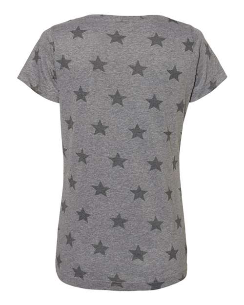 Code Five Women's Star Print Scoop Neck Tee 3629