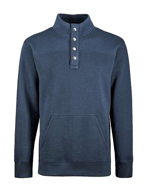 J. America Men's Ripple Fleece Snap Sweatshirt 8708