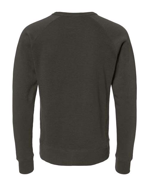 J. America Men's Ripple Fleece Raglan Crewneck Sweatshirt 8707