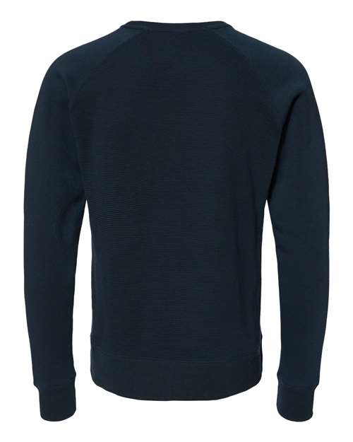J. America Men's Ripple Fleece Raglan Crewneck Sweatshirt 8707