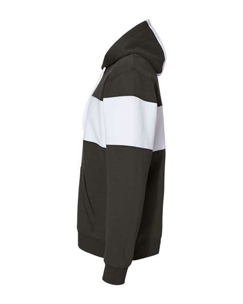 J. America Men's Varsity Fleece Colorblocked Hooded Sweatshirt 8644