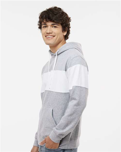 J. America Men's Varsity Fleece Colorblocked Hooded Sweatshirt 8644