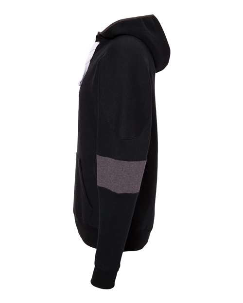 J. America Men's Sport Lace Colorblocked Fleece Hooded Sweatshirt 8832