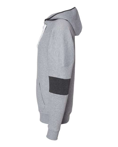 J. America Men's Sport Lace Colorblocked Fleece Hooded Sweatshirt 8832