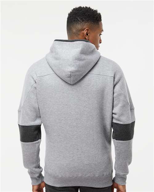 J. America Men's Sport Lace Colorblocked Fleece Hooded Sweatshirt 8832