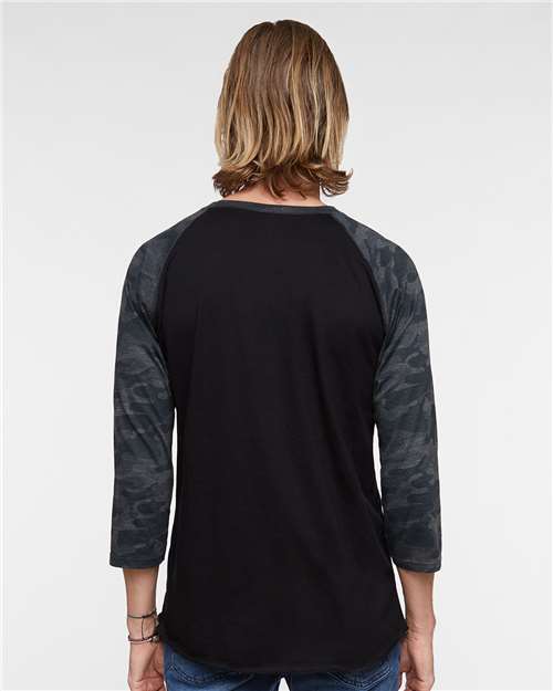 LAT Unisex Baseball Fine Jersey Three-Quarter Sleeve Tee 6930