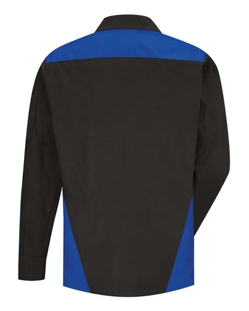 Red Kap Men's Long Sleeve Tri-Color Shop Shirt SY18